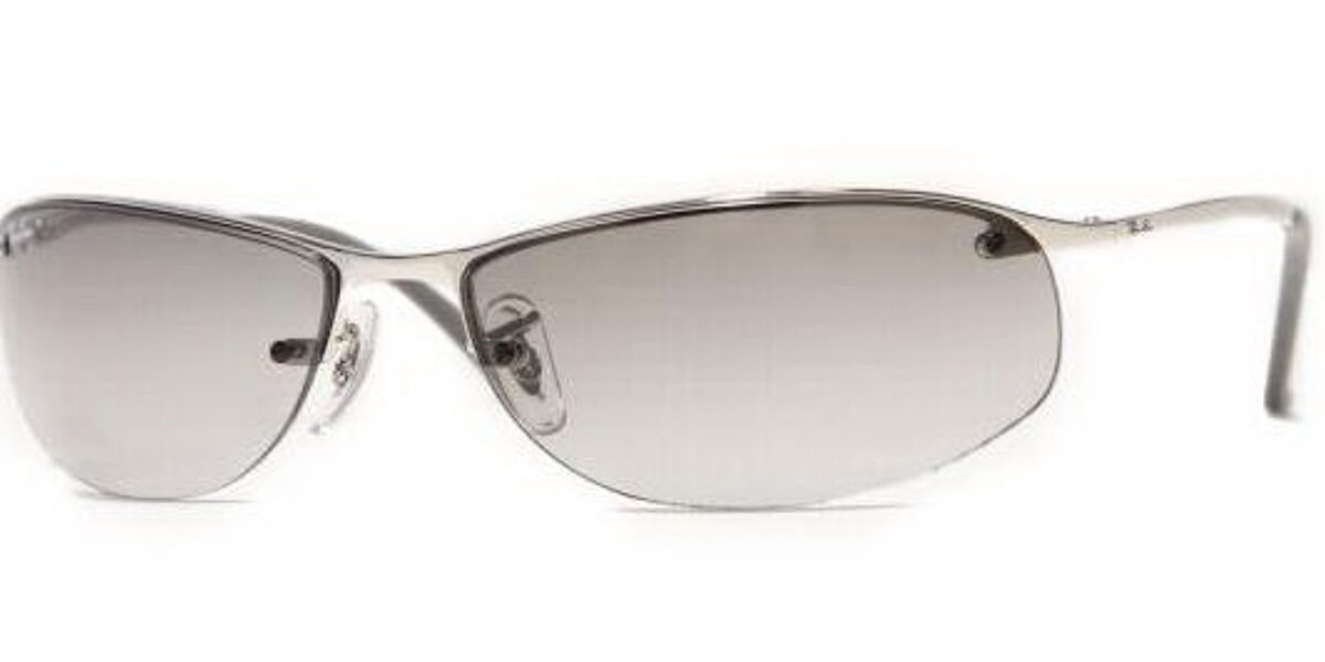 Ray-Ban RB3179 Sidestreet Top Bar Oval Polarized 003/11 in Silver | SmartBuyGlasses USA