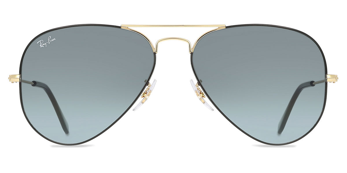 Ray-Ban RB3025 Aviator Large Metall 9271GK 62 Svarta Solglasögon Män