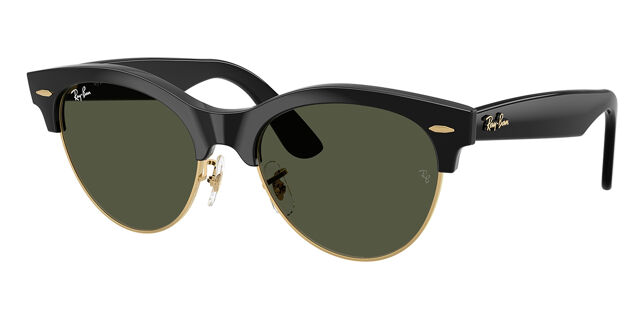 Ray-Ban Black and Gold Clubmaster Sunglasses. Unisex. New without box. Ray-Ban RB4416 New Clubmaster 601/31 Browline Black on Gold  main image 2