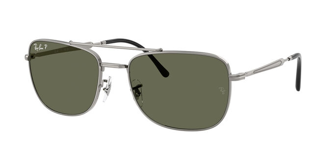 Ray-Ban RB3755 Polarized 004/58 Aviator Gunmetal Sunglasses  display picture 2