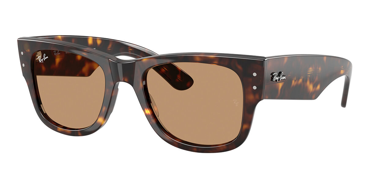 Ray-Ban RB0840SF Mega Wayfarer Asian Fit 902/53 52 Sköldpaddemönstradeshell Solglasögon Män