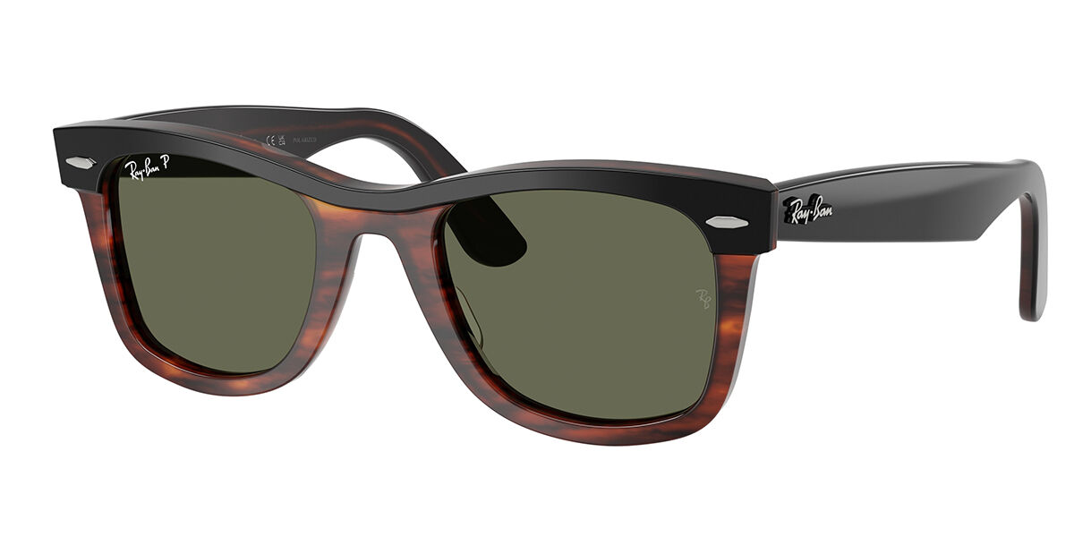 Ray-Ban RB2240F Wayfarer Asian Fit Polarized 144058 52 Svarta Solglas&ouml;gon M&auml;n