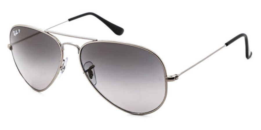 Ray-Ban RB8041 Titanium Polarized 086/M3 A Sunglasses Silver |  SmartBuyGlasses UK