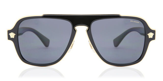 Versace Women’s Sunglasses – Black Aviator Frame | VE2199 100281 Versace Sunglasses VE2199 100281 Black Gray Polarized | eBay main image 4