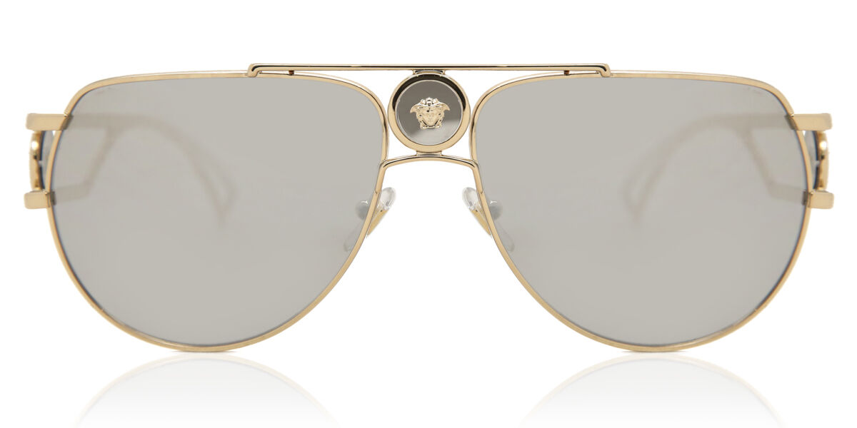 Photos - Sunglasses Versace VE2225 12526G Men's  Gold Size 60 