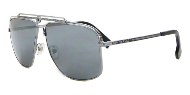 Versace VE2242 10016G Pilot Gunmetal Sunglasses  display picture 2