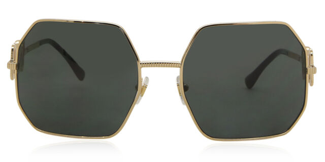 Versace VE2248 Polarized 100287 Square Gold Sunglasses  display picture 3