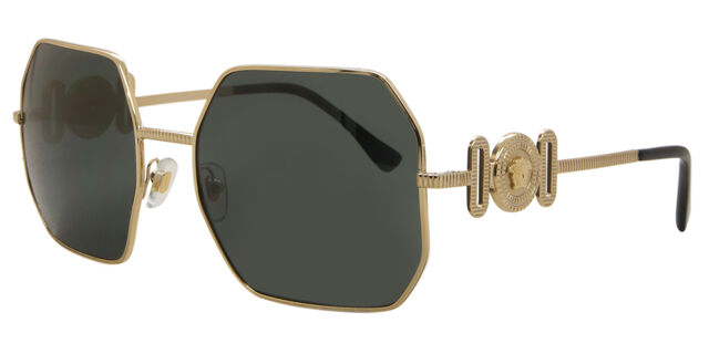 Versace VE2248 Polarized 100287 Square Gold Sunglasses 