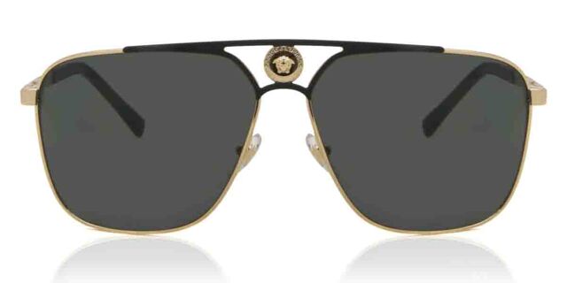 Versace VE2238 143687 Pilot Black Gold Sunglasses 
