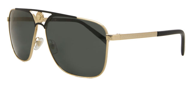 Versace VE2022 1436/87 Gold Fashion Pilot Sunglasses 57mm Versace VE2238 143687 Pilot Black Gold Sunglasses  main image 2