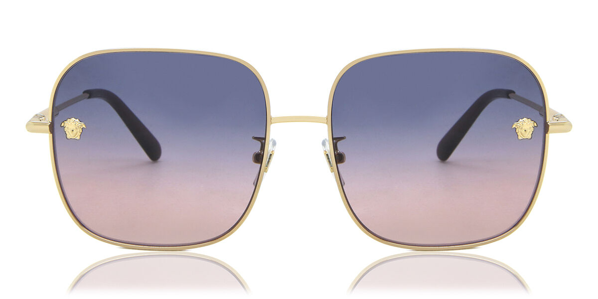 Photos - Sunglasses Versace VE2246D Asian Fit 1002I6 Women’s  Gold Size 59 