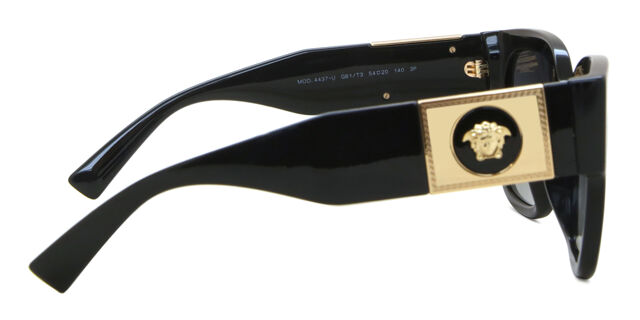 Versace Black Sunglasses with Gold Accents MOD4437 No Case Versace Black Sunglasses with Gold Accents MOD4437 No Case main image 2