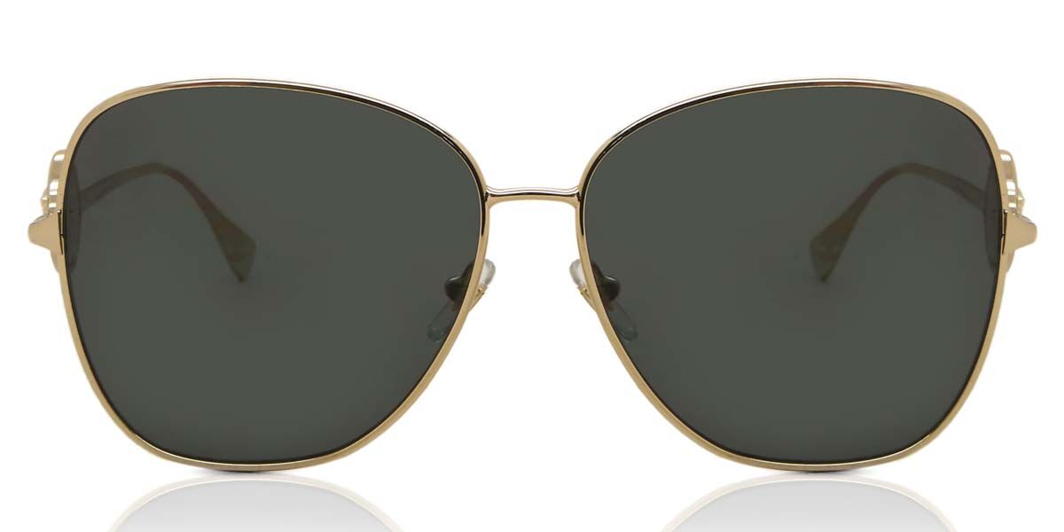 Photos - Sunglasses Versace VE2256 Asian Fit 100287 Women’s  Gold Size 60 