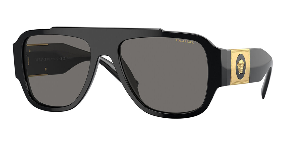 Versace VE4436U Polarized GB1/81 Sunglasses Black | VisionDirect Australia