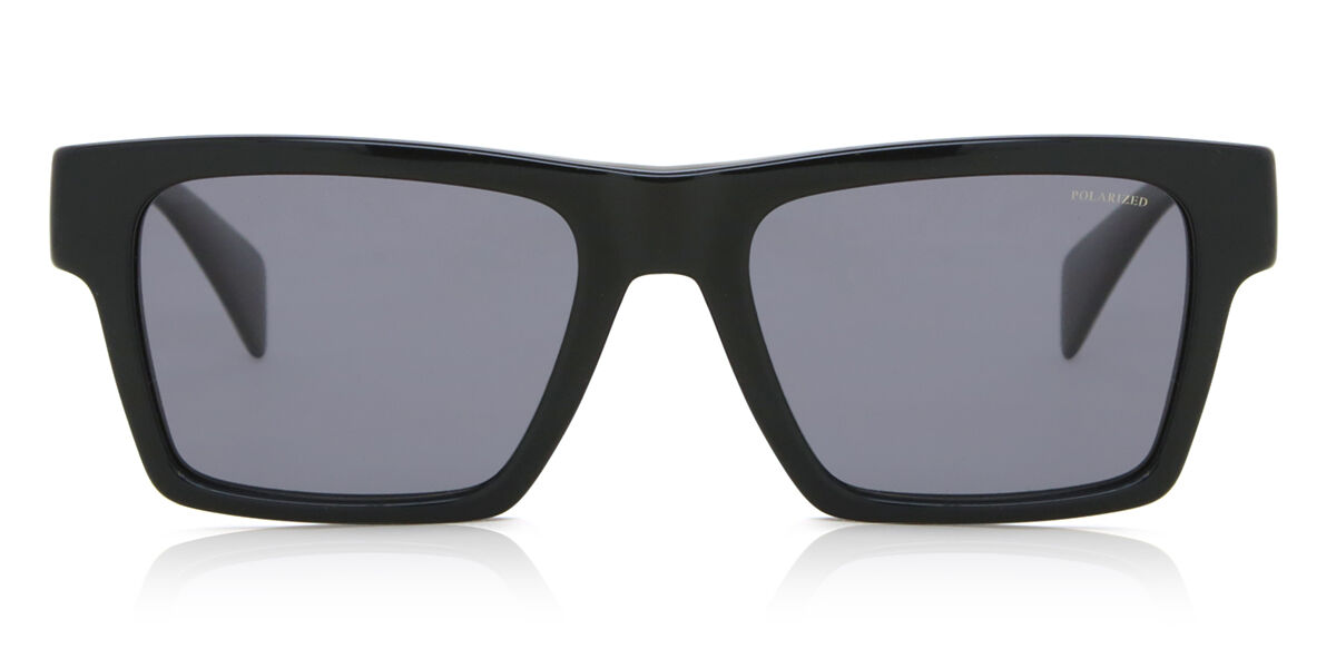 Photos - Sunglasses Versace VE4445 Polarized GB1/81 Men's  Black Size 54 