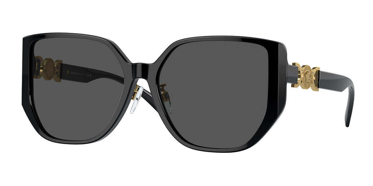 Photos - Sunglasses Versace VE4449D Asian Fit GB1/87 Women’s  Black Size 58 