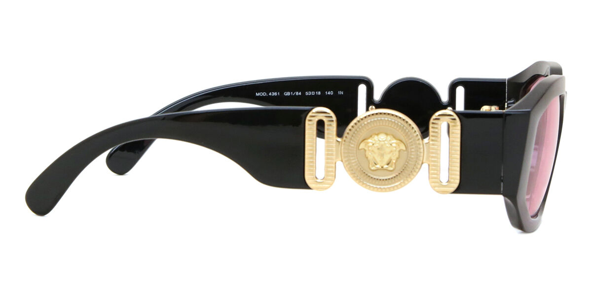 VERSACE ブラック サングラス MOD.4361 Versace 4361 Unisex Oval Sunglasses - Black/Gray | eBay
