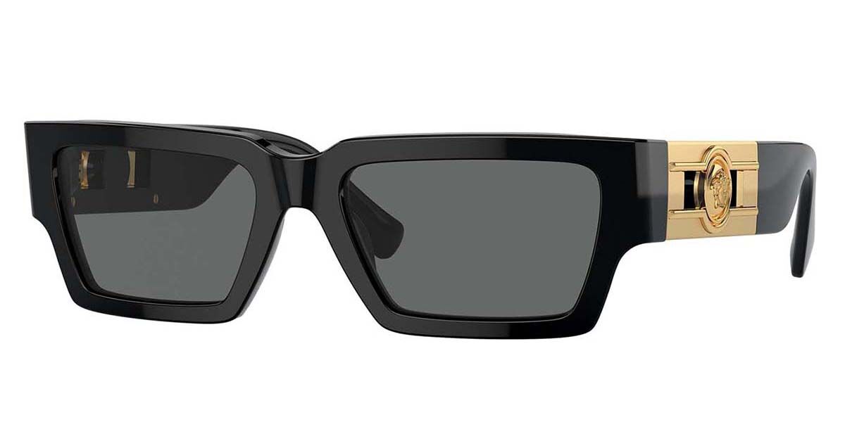 Photos - Sunglasses Versace VE4459F Asian Fit GB1/87 Men's  Black Size 54 