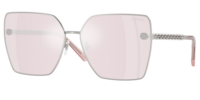 Versace VE2270D Asian Fit 10007V Square Silver Sunglasses 