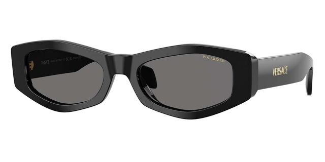 Versace VE4487 Polarized GB1/81 Geometric Black Sunglasses  display picture 1
