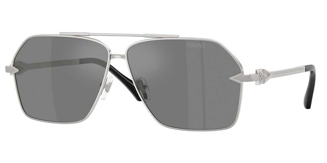 Versace VE2284 10006G Pilot Silver Sunglasses  display picture 1