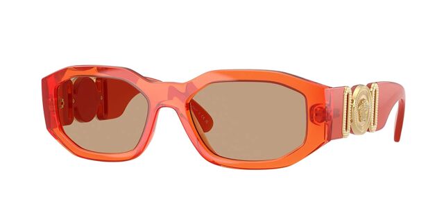 Versace Orange Sunglasses Versace VE4391 XL (0 - 148) with Orange lenses and Black  main image 4