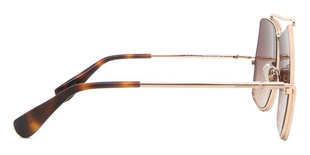 Max Mara MM0006 28F Pilot Shiny Rose Gold Sunglasses 
