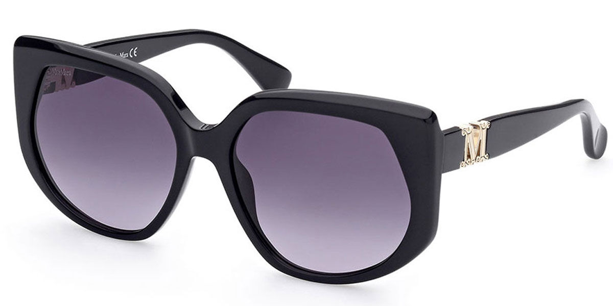Photos - Sunglasses Max Mara MM0013 01B Women’s  Black Size 58 