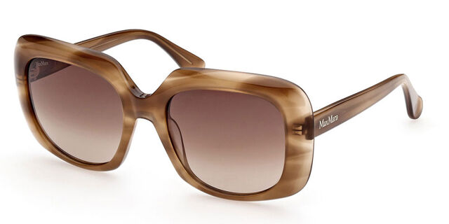 Max Mara MM0038 47F Square Transparent Striped Brown  display picture 2