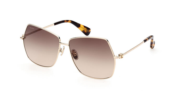 Max Mara MM0097 MENTON1 32B Cat Eye Shiny Pale Gold 