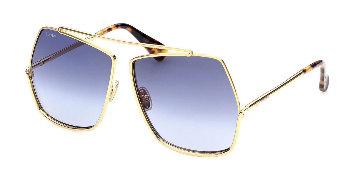 Photos - Sunglasses Max Mara MM0006 30W Women’s  Gold Size 64 