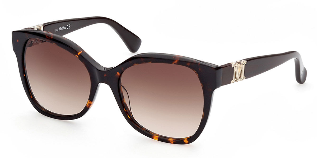 Max Mara MM 0014 52F Sunglasses in Dark Tortoise | SmartBuyGlasses USA