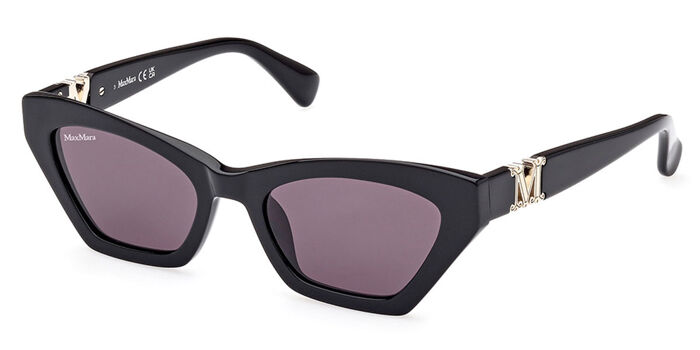 Max Mara MM0039 01E Cat Eye Shiny Black Sunglasses  display picture 2