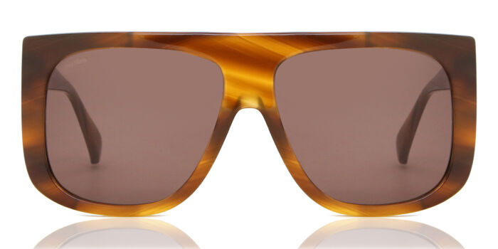 NEW MAX MARA SUNGLASSES MM0097 32B GOLD WOMEN EYEWEAR Max Mara MM0097 MENTON1 32B Cat Eye Shiny Pale Gold  main image 4