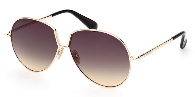 Max Mara MM0081 DESIGN8 32B Oval Shiny Gold Sunglasses  display picture 1