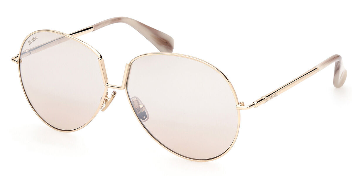 Photos - Sunglasses Max Mara MM0081 DESIGN8 32G Women’s  Gold Size 60 