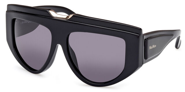 Max Mara MM0083 ORSOLA 01A Pilot Shiny Black Sunglasses  display picture 2