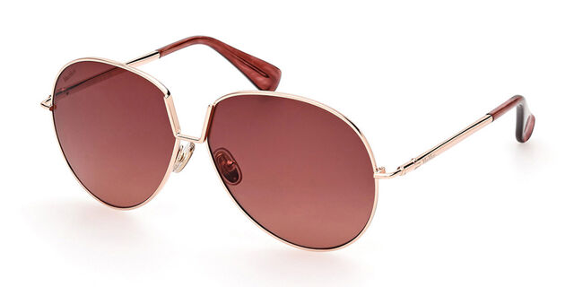 Max Mara MM0081 28F Oval Shiny Rose Gold Sunglasses  display picture 2