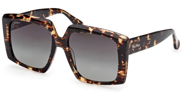 Max Mara MM0024 52P Square Dark Tortoise Sunglasses 