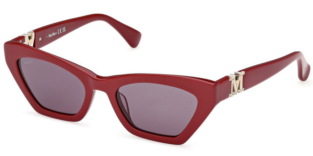 Max Mara MM0057 EMME13 69A Cat Eye Shiny Dark Red Sunglasses  display picture 2