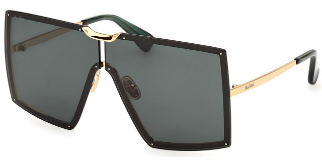Max Mara MM0117 30N Square Shiny Deep Gold Sunglasses  display picture 3