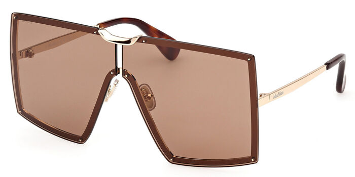 Max Mara MM0117 30N Square Shiny Deep Gold Sunglasses 