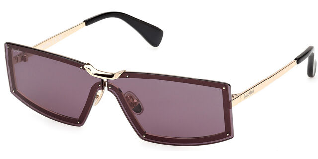 Max Mara MM0118 32A Rectangle Shiny Pale Gold Sunglasses  display picture 1