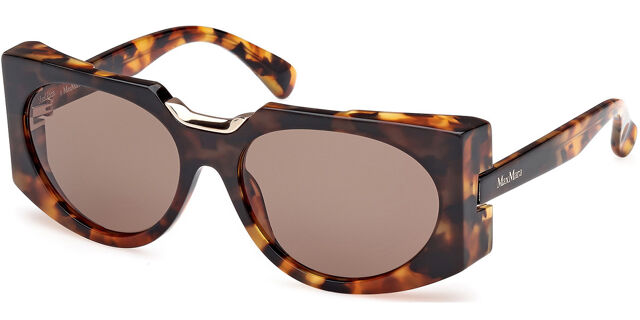 Max Mara MM0123 56J Oval Tortoise Sunglasses  display picture 2
