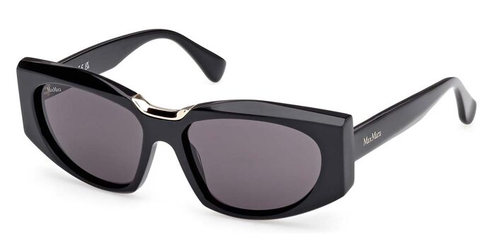 Max Mara MM0039 01E Cat Eye Shiny Black Sunglasses  display picture 3