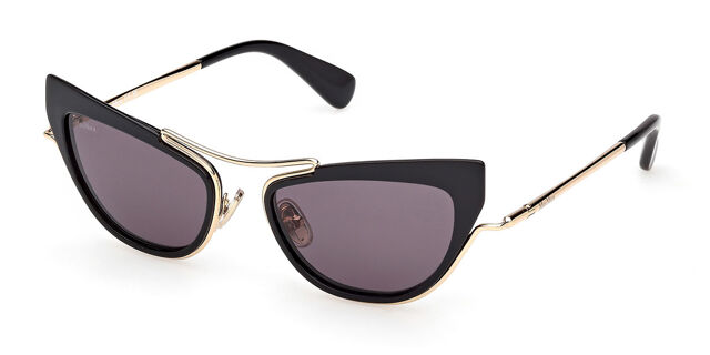 Max Mara MM0172 01A Cat Eye Shiny Black/Gold Sunglasses  display picture 3