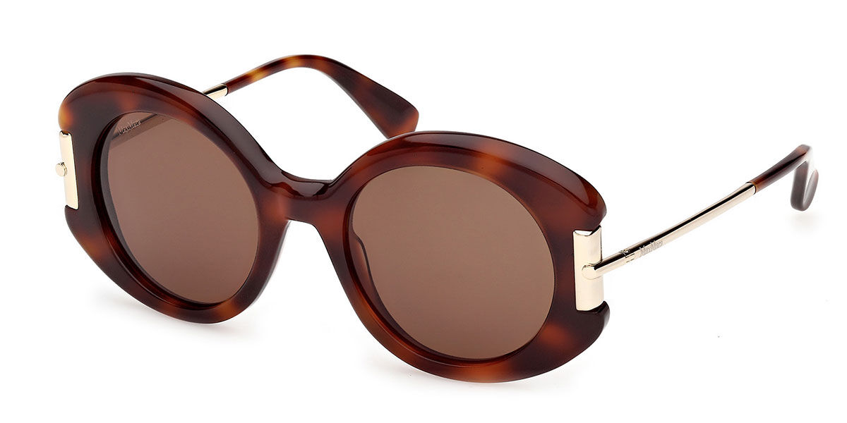 Photos - Sunglasses Max Mara MM0188 52E Women’s Tortoiseshell Size 52