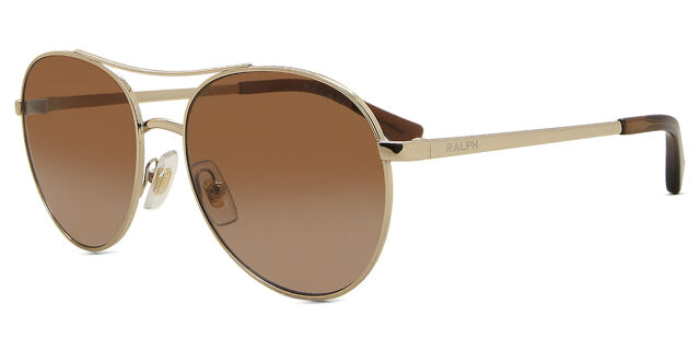 Ralph Lauren Gold Frame Brown Lens Eyewear RA4135 Ralph by Ralph Lauren RA 4135 Sunglasses | Vision Express main image 3