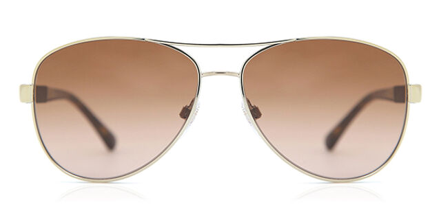 Burberry Women’s classic aviator rose gold finished metal sunglasses with case Amazon.com: BURBERRY BE3080 114513 59M Light Gold/Brown  main image 4