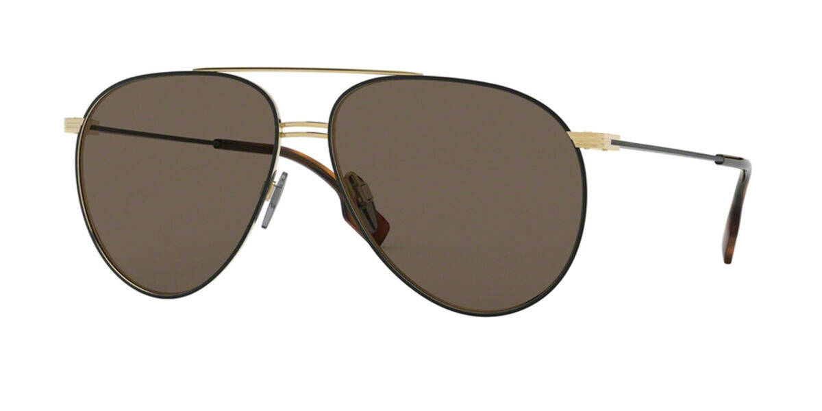 burberry black and gold sunglasses